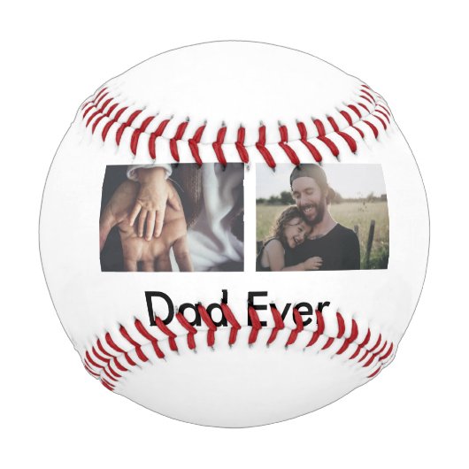 best dad ever happy father's day add your photo  野球ボール (正面)
