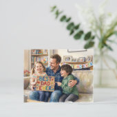 Best Dad Ever Holiday Postcard シーズンポストカード (スタンド正面)