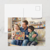 Best Dad Ever Holiday Postcard シーズンポストカード (正面/裏面)