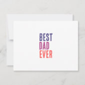 Best Dad Ever Minimalist Cool Professional ノートカード (正面)