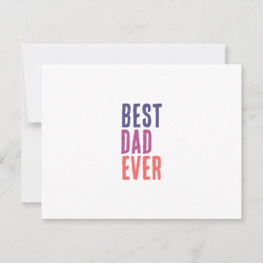Best Dad Ever Minimalist Cool Professional ノートカード (正面)
