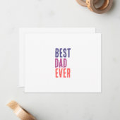 Best Dad Ever Minimalist Cool Professional ノートカード (正面/裏面インサイチュ)