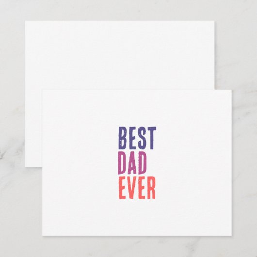 Best Dad Ever Minimalist Cool Professional ノートカード (正面/裏面)