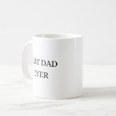 Best Dad Ever Minimalist Taupe Art コーヒーマグカップ (正面左)