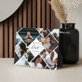 Best Dad Ever Modern Photo Collage Gift Keepsake フォトプラーク