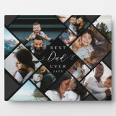 Best Dad Ever Modern Photo Collage Gift Keepsake フォトプラーク (正面)