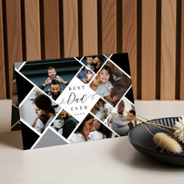 Best Dad Ever Modern Photo Collage Personalized カード