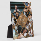 Best Dad Ever Modern Photo Collage Woodgrain フォトプラーク (側面)