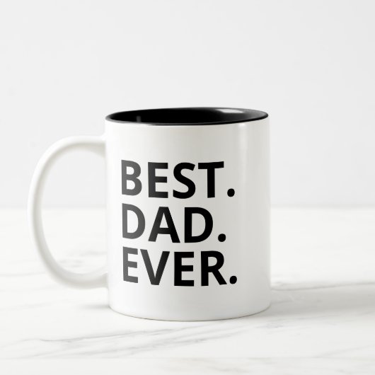 Best Dad Ever Mug, Father's Day Present For Dad, ツートーンマグカップ (左)