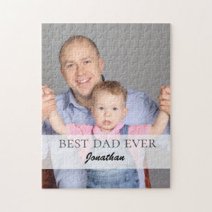 Best Dad Ever Name Quote Family Design ジグソーパズル
