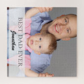 Best Dad Ever Name Quote Family Design ジグソーパズル (横)