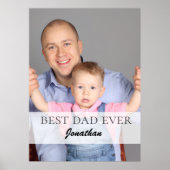 Best Dad Ever Name Quote Family Design ポスター (正面)