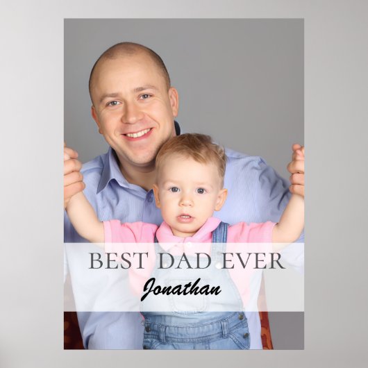 Best Dad Ever Name Quote Family Design ポスター (正面)