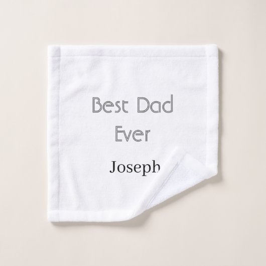 Best dad ever name simple minimal father's dayname ウォッシュタオル (ウォッシュタオル)