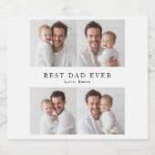 Best Dad Ever Personalized ビールラベル (シングルラベル)