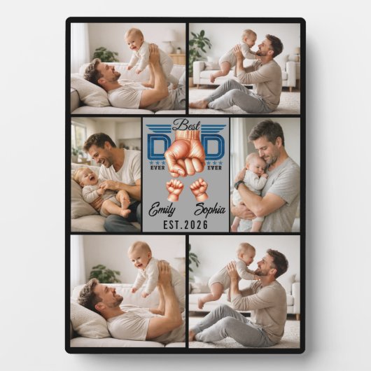 Best Dad Ever Personalized | Custom Father’s フォトプラーク (正面)