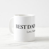 Best Dad Ever Personalized Mug コーヒーマグカップ (正面左)