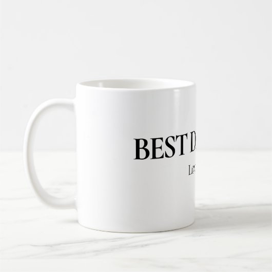 Best Dad Ever Personalized Mug コーヒーマグカップ (左)