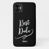  Best Dad Ever Personalized name elegant black Case-Mate iPhoneケース (裏面)