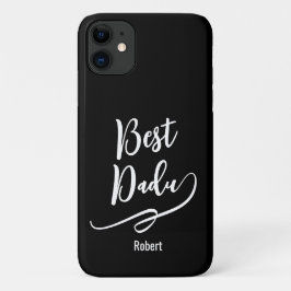  Best Dad Ever Personalized name elegant black iPhone 11 ケース