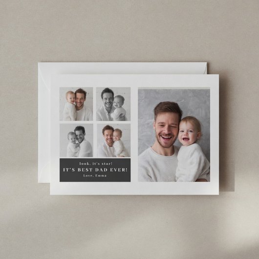 Best Dad Ever Personalized Photo Card | Custom  シーズンカード
