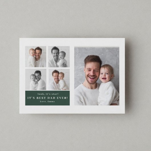 Best Dad Ever Personalized Photo Card | Custom  シーズンカード
