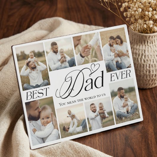 Best Dad Ever Personalized Photo Collage keepsake フォトプラーク