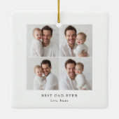 Best Dad Ever Photo  セラミックオーナメント (裏面)
