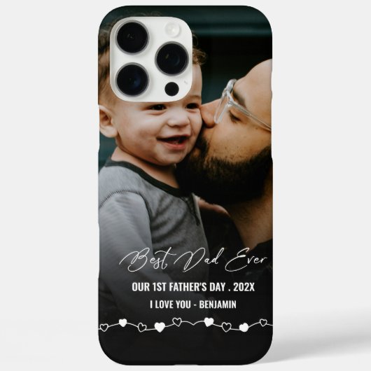 Best Dad Ever Photo 1st Fathers Day Case-Mate iPhoneケース (裏面)
