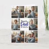 Best Dad Ever Photo Collage Birthday Father's Day カード (正面)