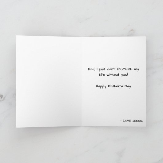 Best Dad Ever Photo Collage Birthday Father's Day カード (内部)