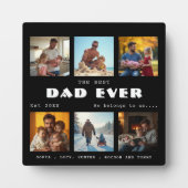 Best Dad Ever Photo Collage Black Plaque フォトプラーク (正面)
