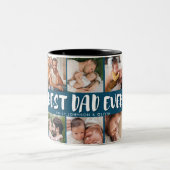 Best Dad Ever Photo Collage Father’s Day Gift  ツートーンマグカップ (中央)