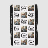 Best Dad Ever Photo Collage Father's Day ゴルフタオル (正面)