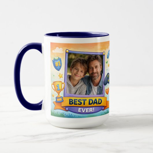 Best Dad Ever Photo Collage Mugs マグカップ (左)