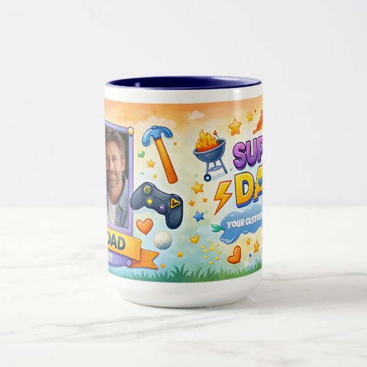 Best Dad Ever Photo Collage Mugs マグカップ (中央)