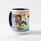 Best Dad Ever Photo Collage Mugs マグカップ (正面左)