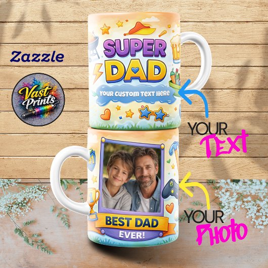 Best Dad Ever Photo Collage Mugs マグカップ