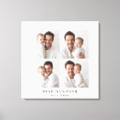 Best Dad Ever Photo Collage | Personalized Gift キャンバスプリント (正面)