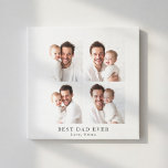 Best Dad Ever Photo Collage | Personalized Gift キャンバスプリント<br><div class="desc">Celebrate Dad with a meaningful and timeless gift using this Best Dad Ever personalized photo collage print. Designed with a clean, minimalist aesthetic, this custom artwork turns your favorite moments into a beautiful keepsake he’ll cherish forever. Perfect for modern homes, this custom dad photo print blends emotional value with elegant...</div>