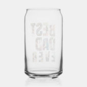 Best Dad Ever | Photo Collage Placeholder Template ガラス缶 (裏面)