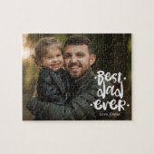 Best Dad ever Photo Father's Day Gift Daughter ジグソーパズル (横)