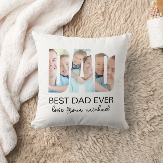Best Dad Ever Photo Letter クッション (ブランケット)