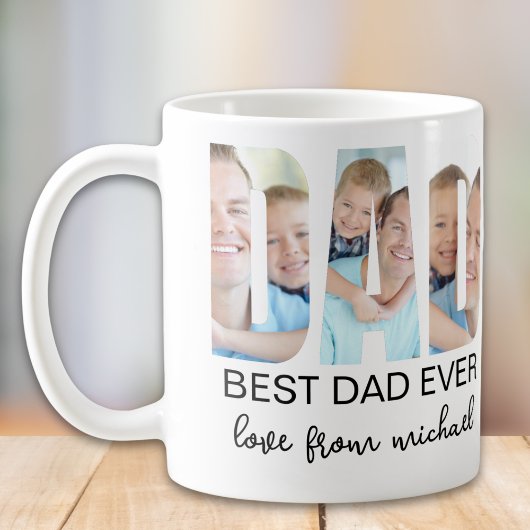 Best Dad Ever Photo Letter コーヒーマグカップ