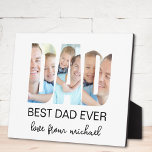 Best Dad Ever Photo Letter フォトプラーク<br><div class="desc">This father's gift plaque features three photos in the shape of the letters "DAD" along with the inscription "Best Dad Ever."
It is easily customizable with your photos and name.
Perfect for Father's Day, birthdays, or to show your appreciation.</div>