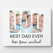 Best Dad Ever Photo Letter フォトプラーク (正面)