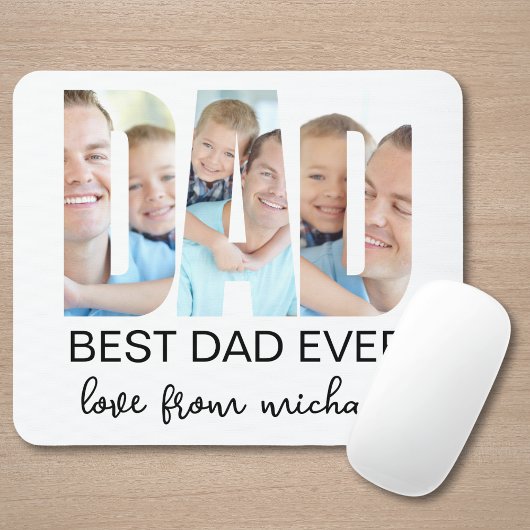 Best Dad Ever Photo Letter マウスパッド