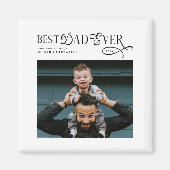  Best Dad Ever Photo Modern Fathers Day Gifts マグネット (正面)