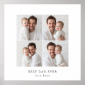 Best Dad Ever Photo Poster | Personalized Gift  ポスター (正面)