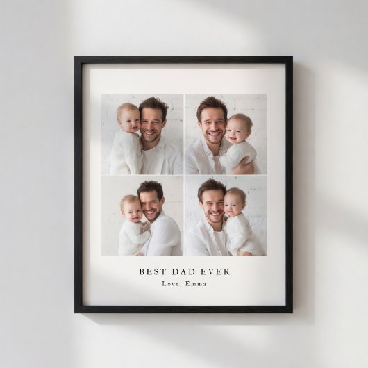 Best Dad Ever Photo Poster | Personalized Gift  ポスター